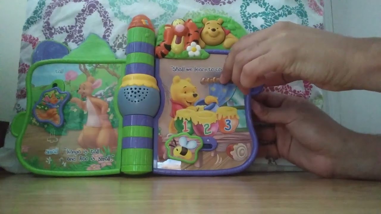 vtech winnie the pooh slide and learn storybook demonstration
