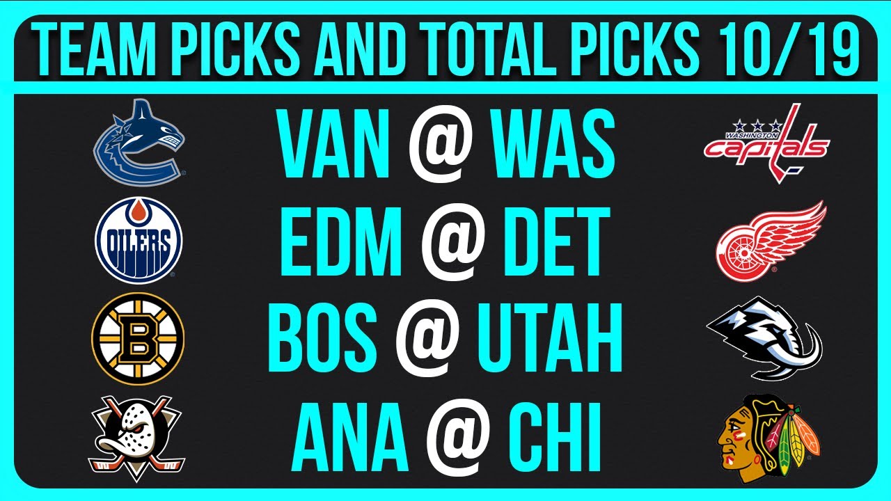 FREE NHL Picks Today 10/19/25 NHL Picks and Predictions
