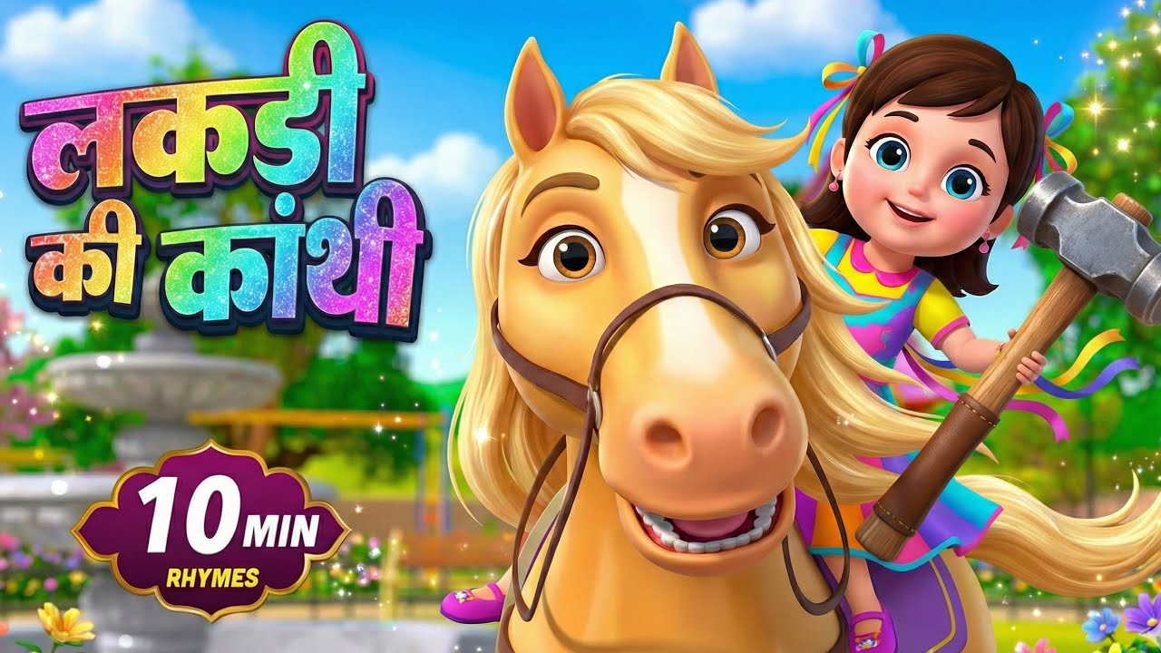Lakdi ki kathi |लकड़ी की काठी | PopularHindi Children Songs | Animated Songs by munna nursery rhymes