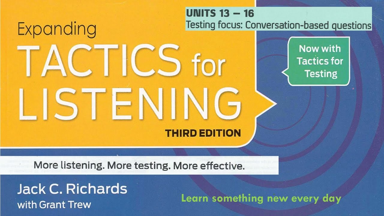 Tactics for Testing Expanding Test 4 Conversation Based Question