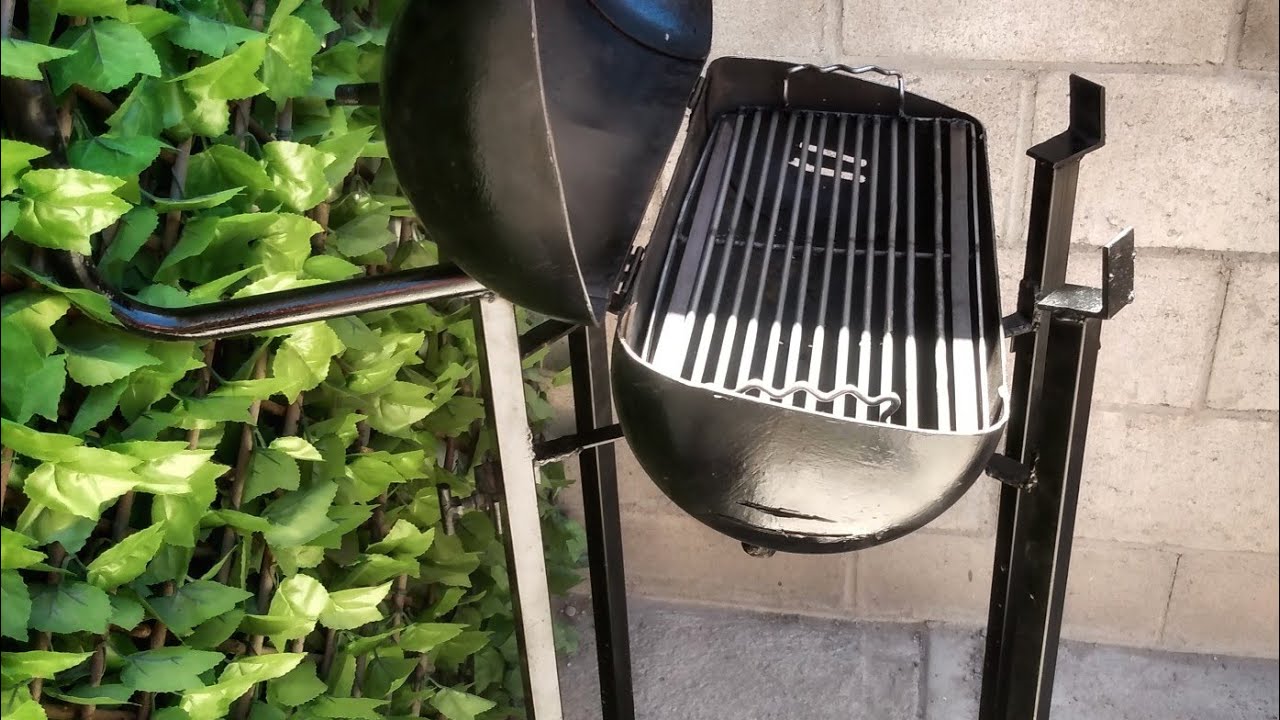 Cómo hacer un 🍖ASADOR🍗 con tanque de COMPRESOR y base plegable.