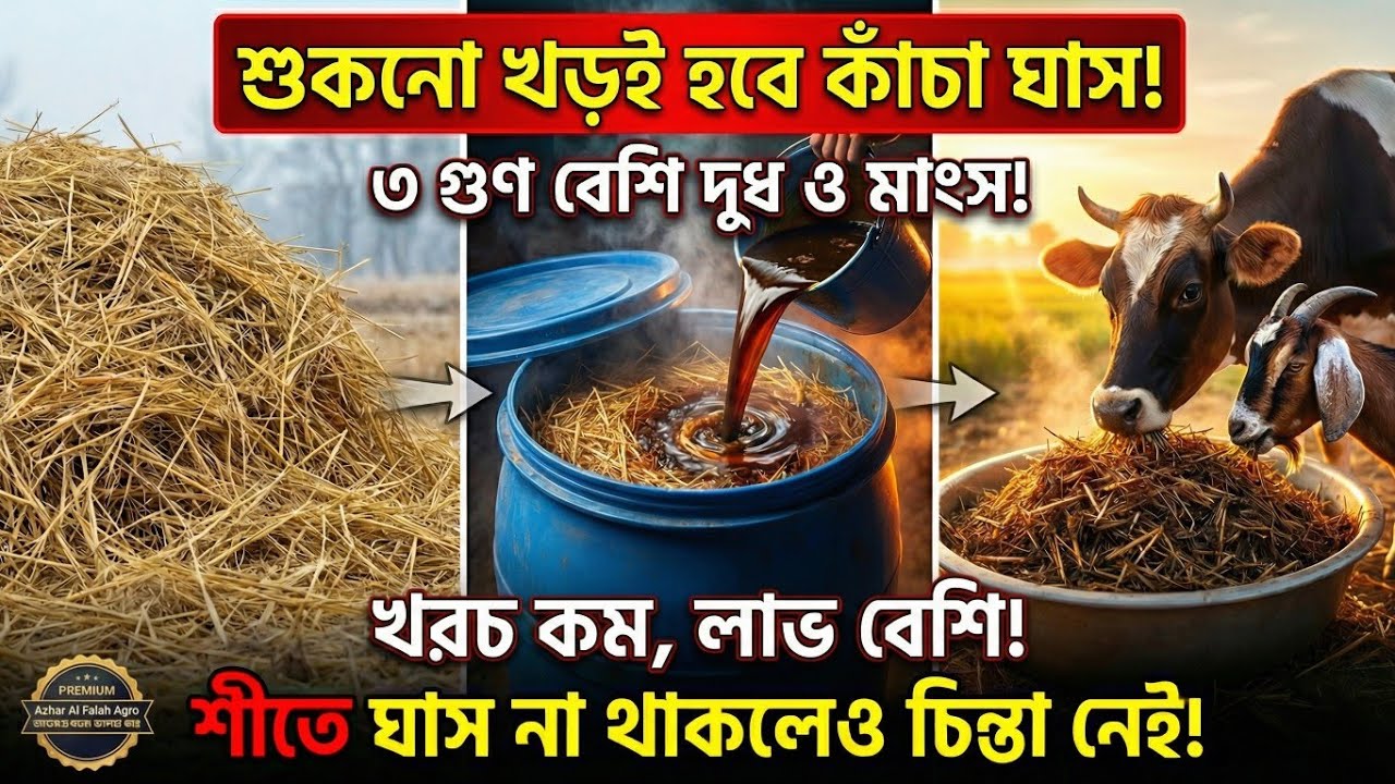 শুকনো খড়কে কাঁচা ঘাস বানানোর জাদুকরী ফর্মুলা! গরুর দুধ ও মাংস বাড়বে দ্বিগুণ | UMS Technology