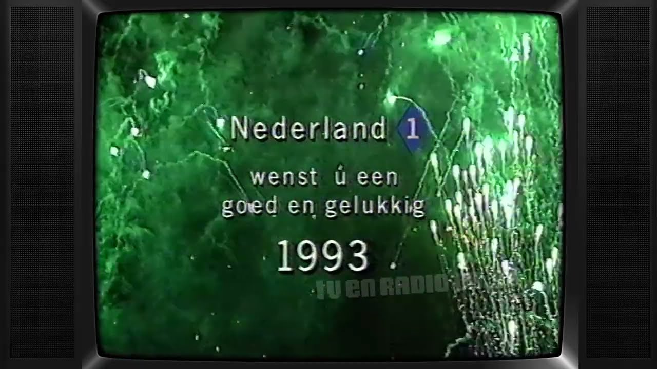 TV🎇: Nederland 1 - Oudejaarsklok (breekt af in vuurwerk) (19921231)