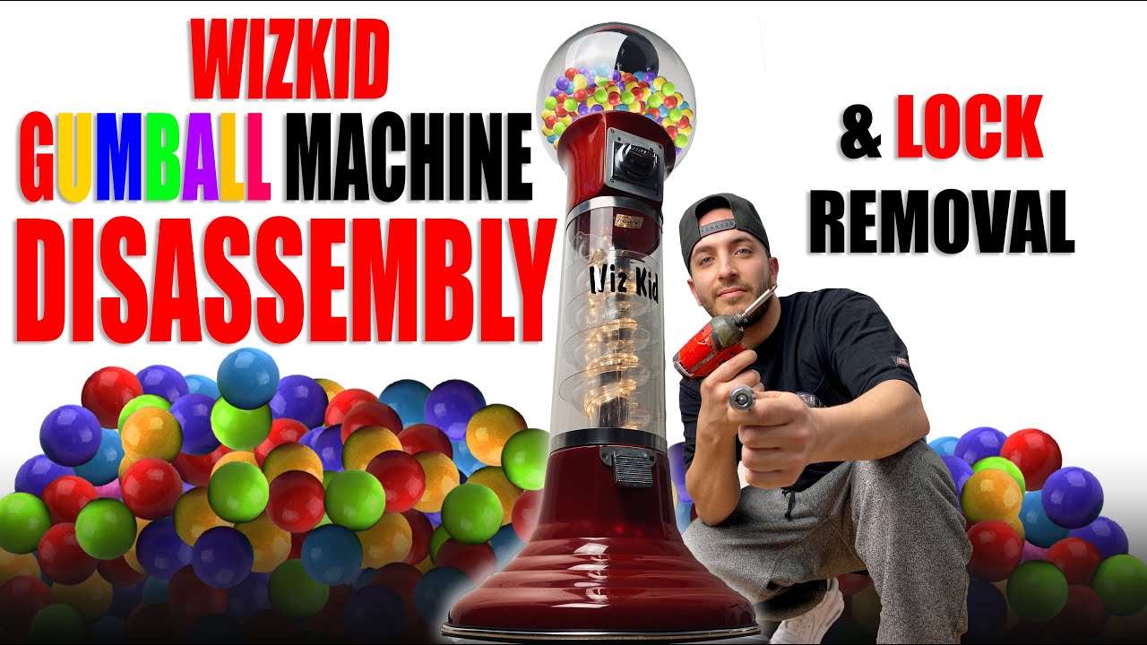 Wiz Kid Gumball Machine Disassembly and Lock Removal/Replace