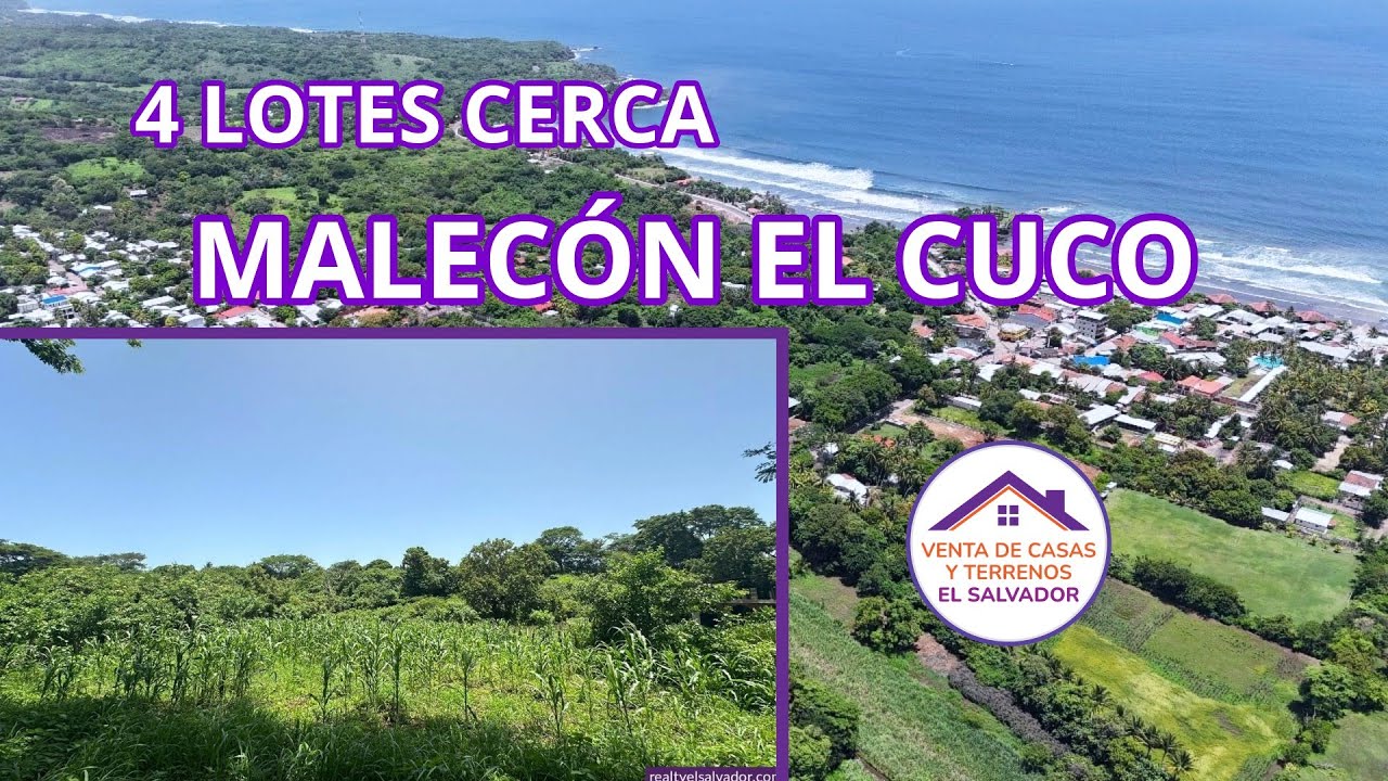 Se Venden 4 Lotes En Playa El Cuco | Muy Cerca del Malecón El Cuco | $55,000 | Tel +503 7299-8557