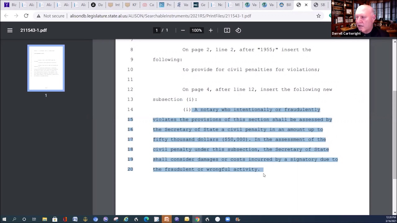 Discussion of Proposed SB275 - Video Notarizations