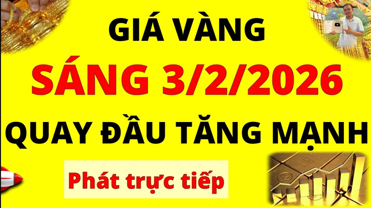 Trực tiếp giá vàng Sáng hôm nay ngày 3/2/2026 - Bật tăng mạnh giá Bạc, giá vàng 9999, Sjc, Doji, Pnj