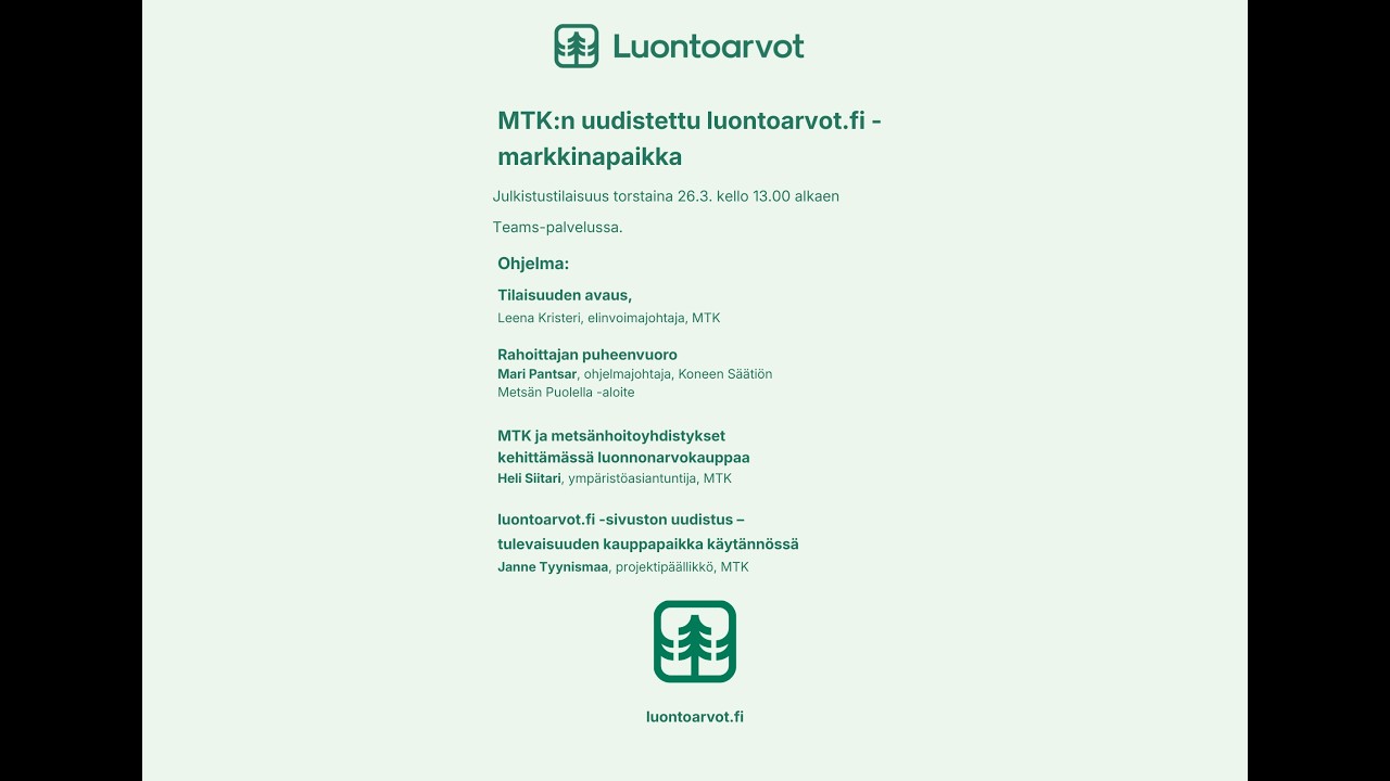 Uudistettu luontoarvot.fi -webinaari 26.3.2026