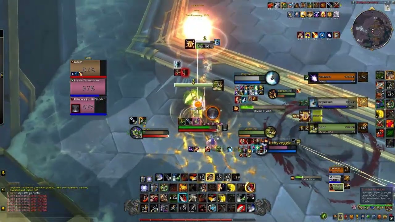 Arms Warrior Solo Shuffle 3v3 arenas 2.1k rating Season 2 - World of Warcraft The War Within