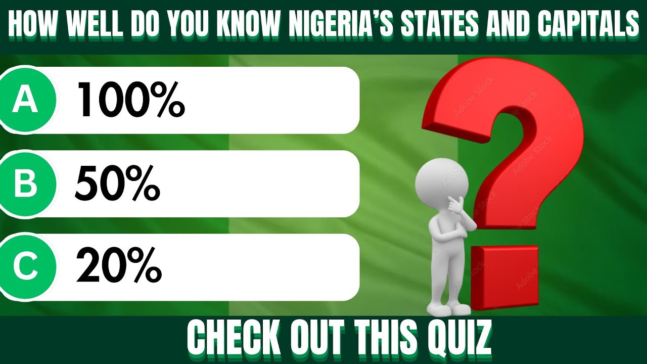 Quiz about the Creation of Nigeria's State, Local Government, Capitals.