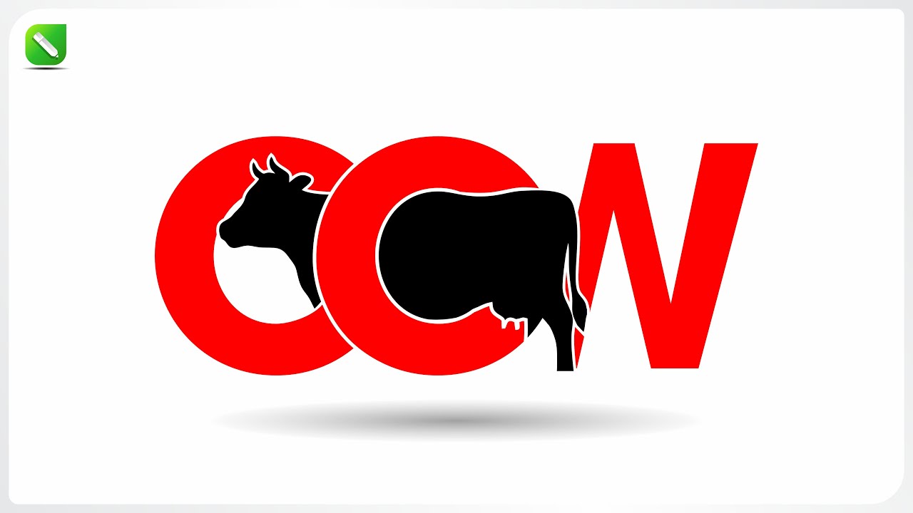 Vector Art Cow Logo | Negative Space Logo in CorelDraw