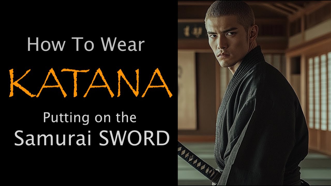 KATANA - WEARING A SAMURAI SWORD: HOW TO WEAR IT  - Sword Instruction - Machida