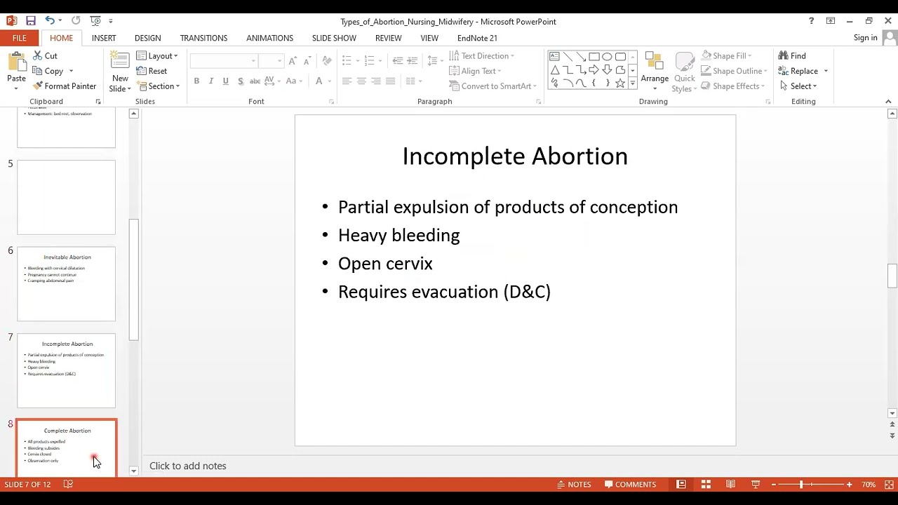 Lecture on Types of Abortion