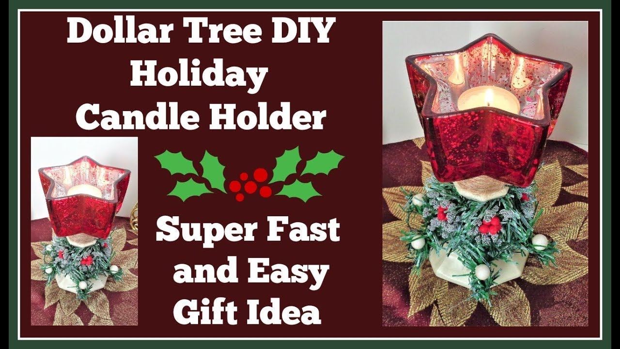 Dollar Tree DIY 🎄 Holiday Candle Holder / Great Gift Idea