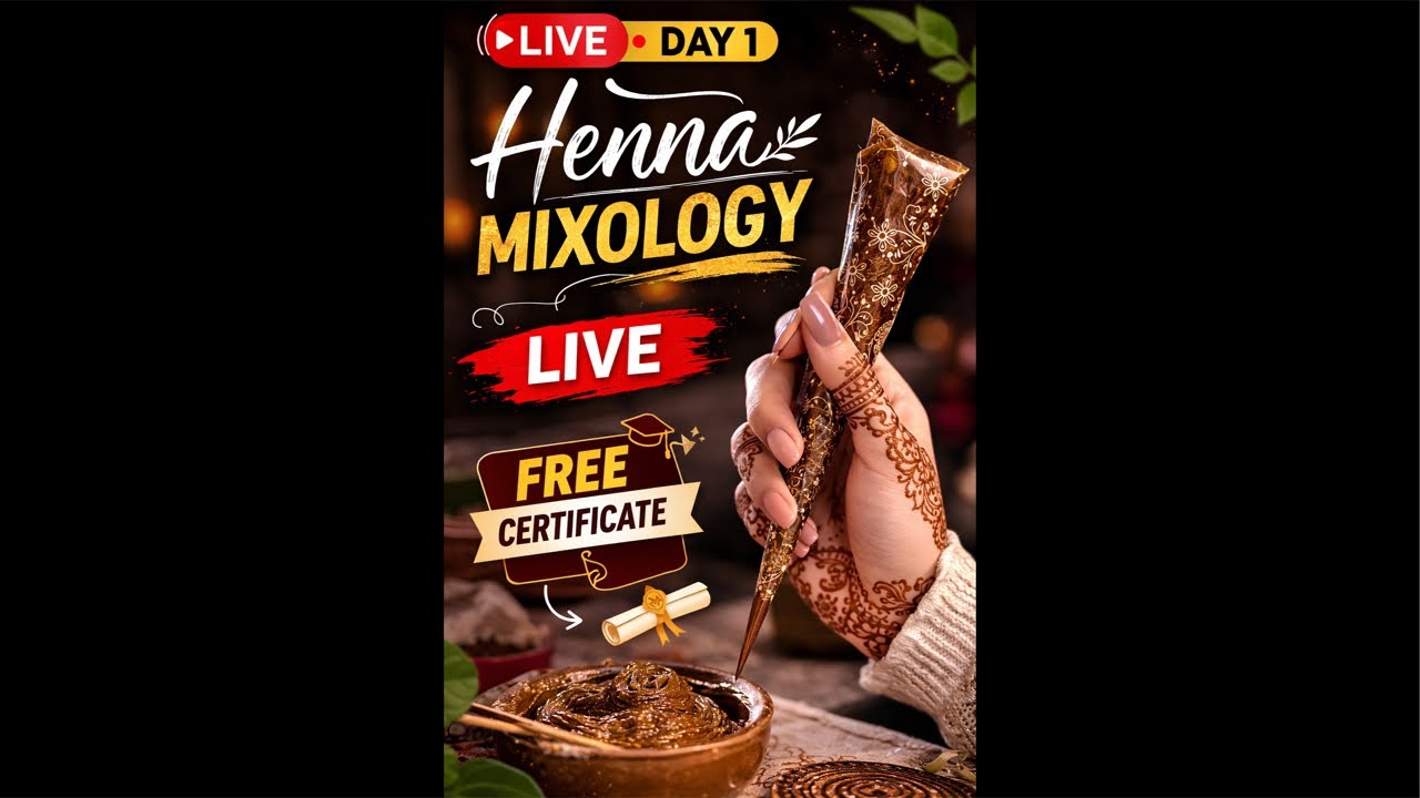 Day 1 Free Mixology Class || With Certificate 7:00 PM #shortsfeed #livemehndi #hennamixology #art