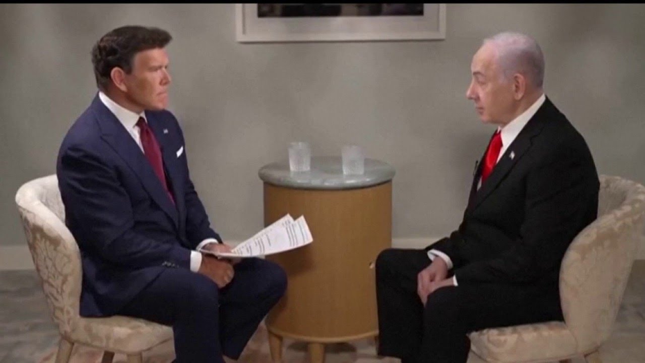 Benjamin Netanyahou devant les m&eacute;dias am&eacute;ricains