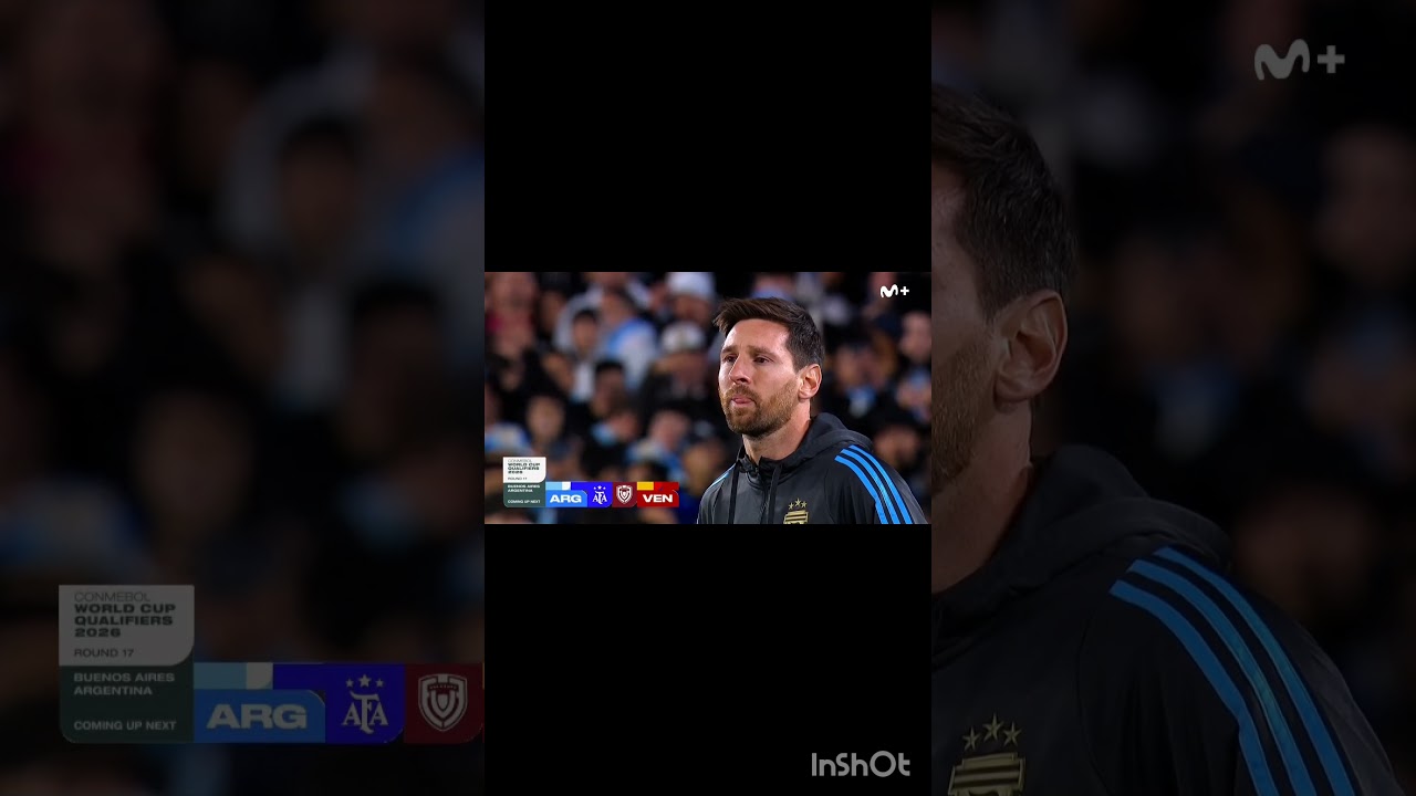 Messi llorando antes del partido contra Venezuela