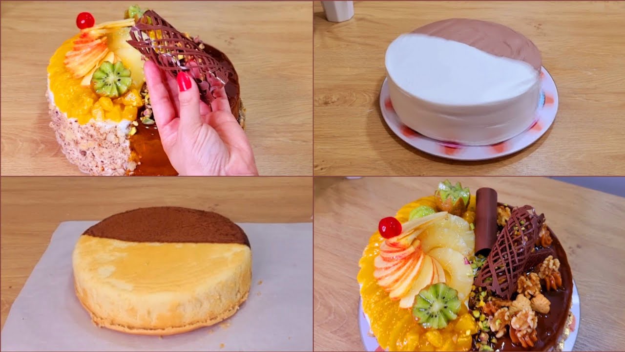 تورتة فاخرة نص ونص هتكوني أستاذة فيها و هتنافسى محلات الحلوانى بعد الفيديو دة ‼️