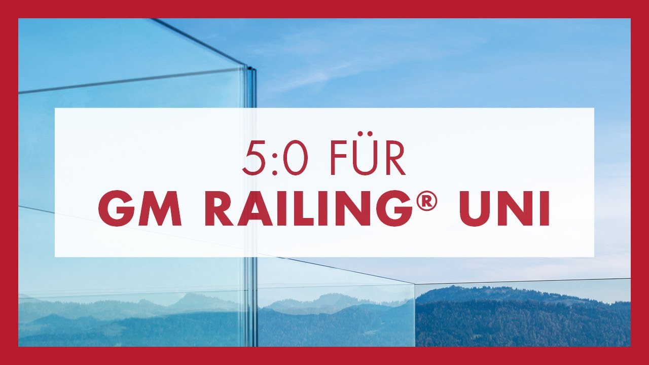 GM RAILING® UNI: Glas Marte Glasgeländer mit spannungsfreier Lagerung für jede Unterkonstruktion