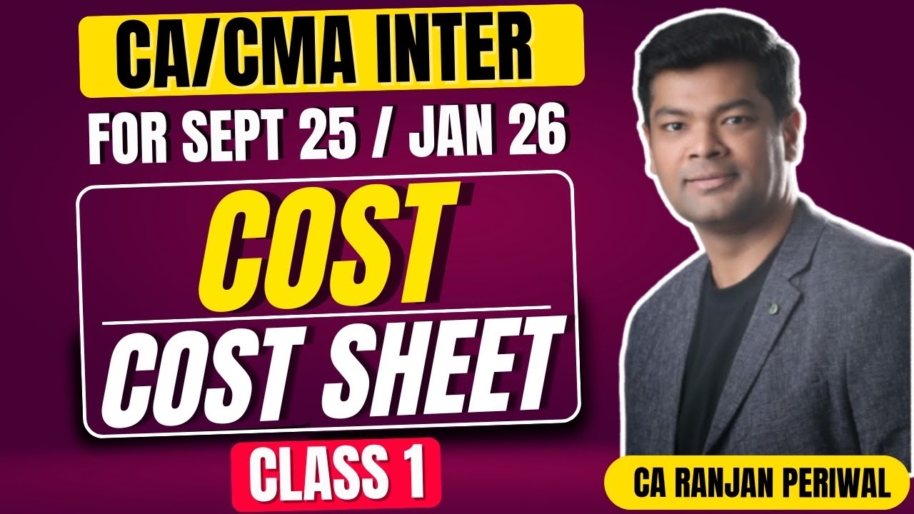 CA / CMA Inter - Cost Sheet 1