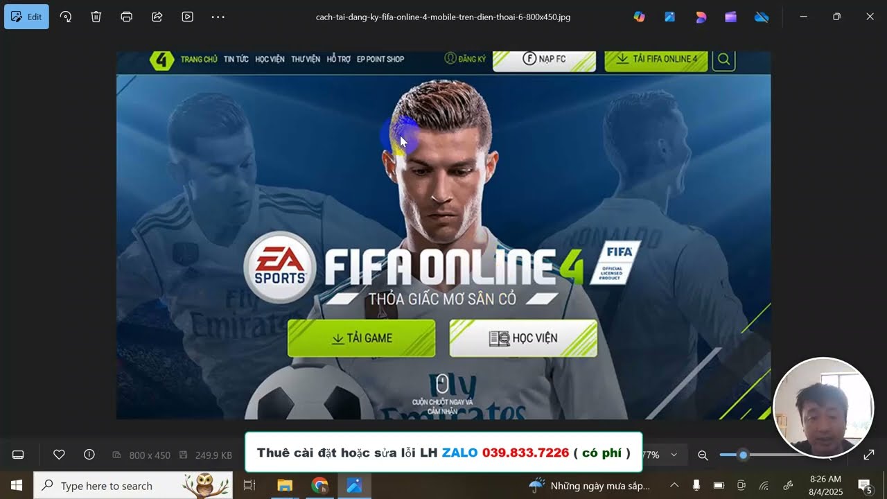Hướng dẫn tải game FIFA Online 4 từ a đến z