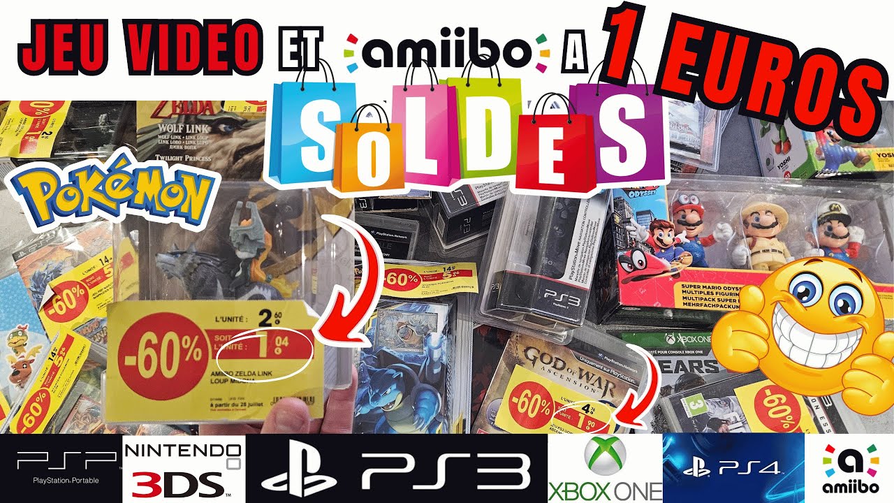 jeu vidéo et Amiibo à 1 euro 😍 PS3 PS4 PSP 3DS XBOX ONE achat SOLDE no ÉTÉ 2024