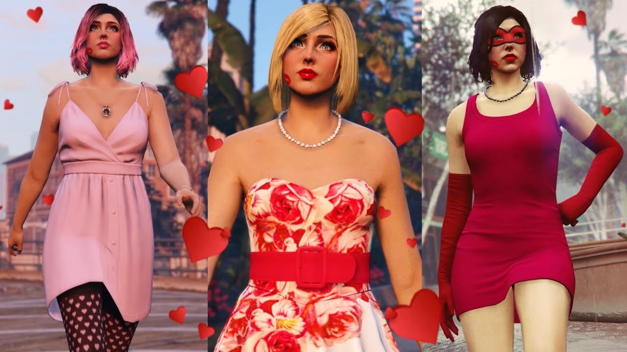 GTA V | 16 Romantic & Simple Valentines Day Outfits!🌹