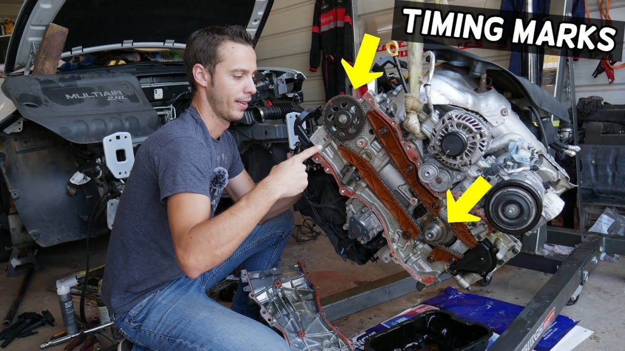 TIMING CHAIN MARKS AND TIMING CHAIN INSTALLATION DODGE DART 2.4