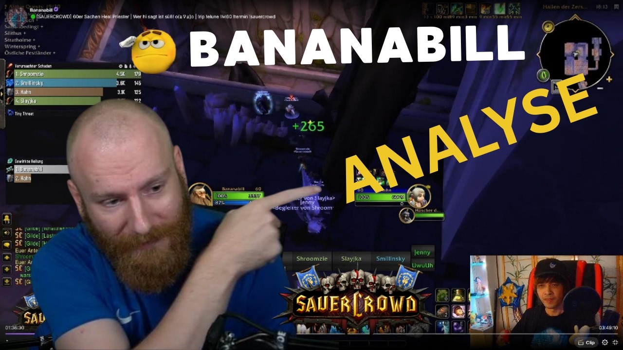 Bananabill death Analyse DMN 💀 | FalganWoW reagiert auf den Tod beim Sauercrowd HC Event