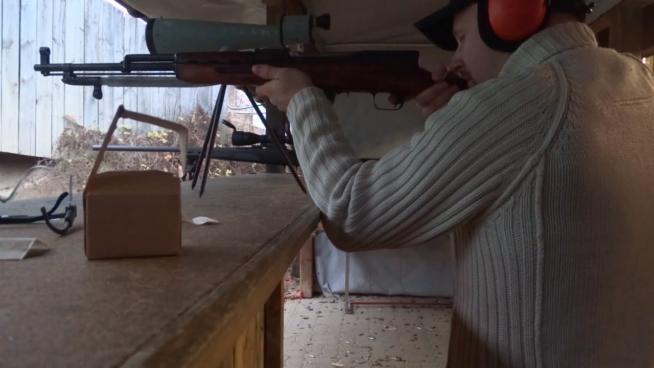 ZKS Warszawa strzelanie z SKS 7,62X39mm  50m