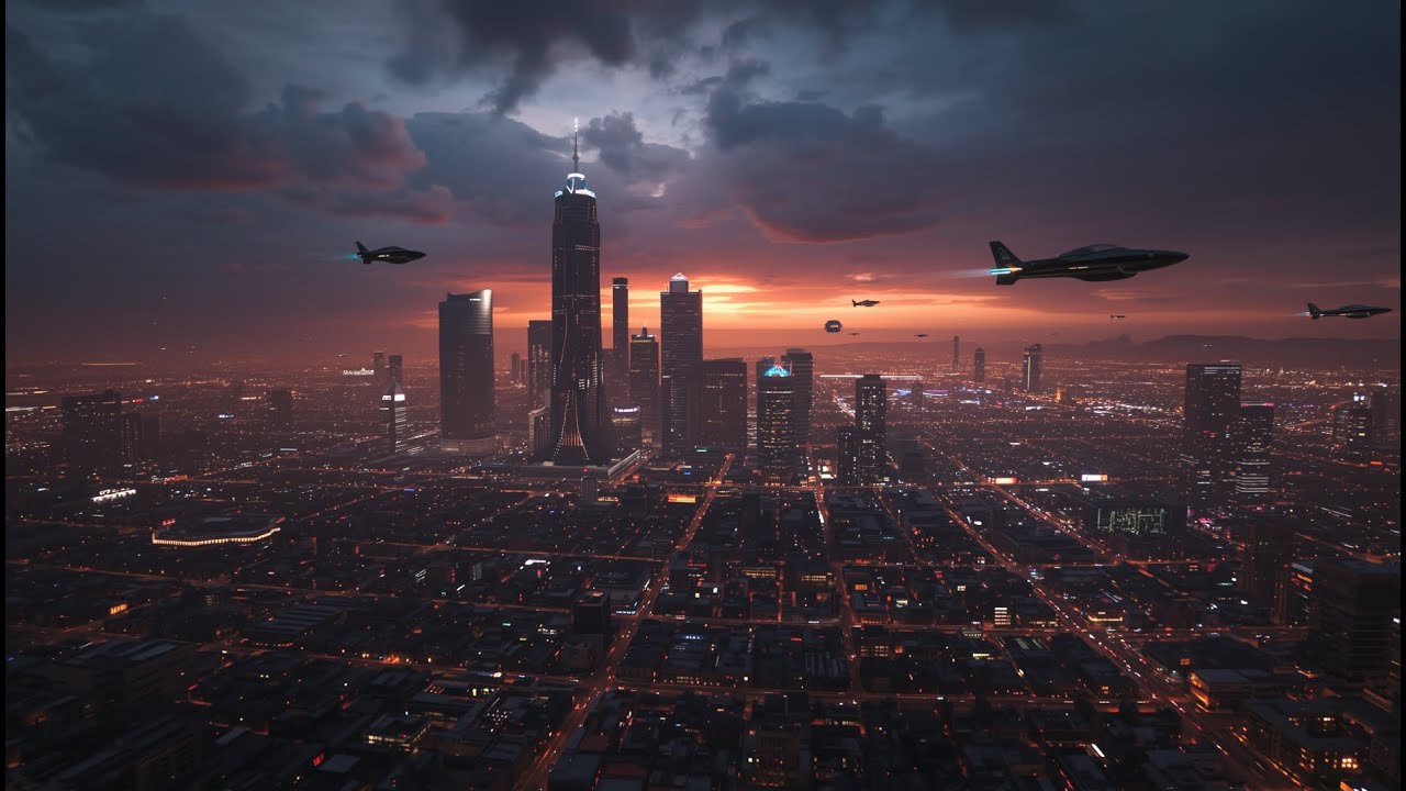 Los Angeles in 2200 🌆  Futuristic Tour of LA Landmarks