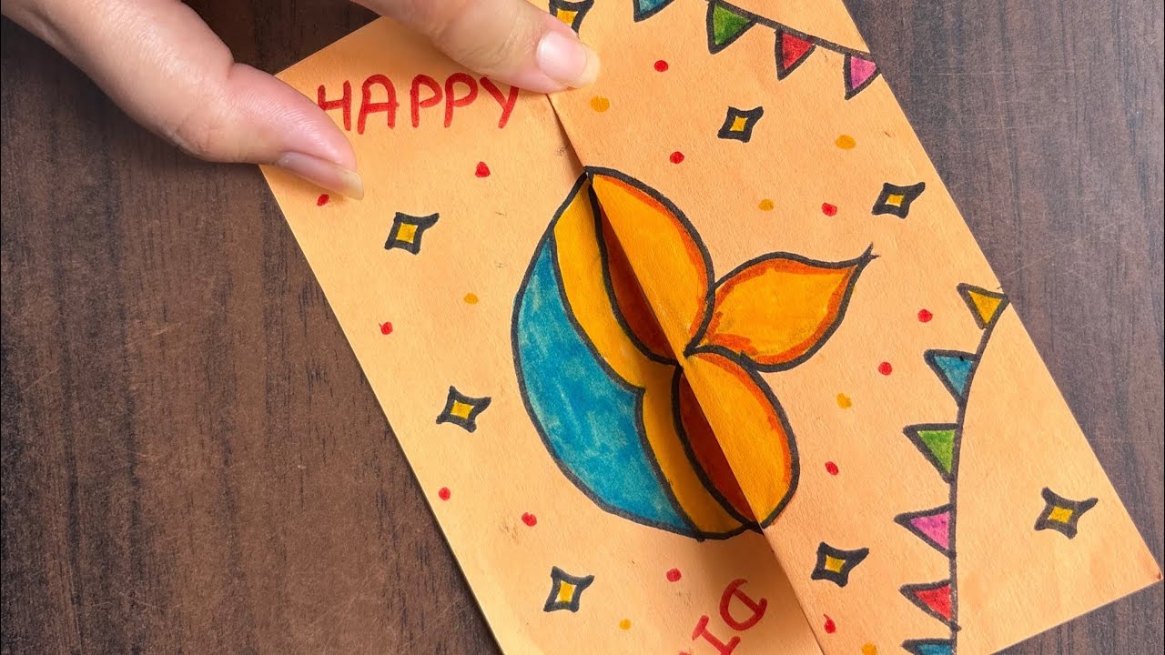 Easy Diwali card 🎈🍿|diwali card idea |easy card for Diwali 🪔🪔|