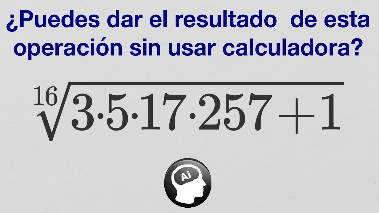 ¿Puedes resolver esta operacion sin usar la calculdora? | [ARTIFICIOS ALGEBRAICOS]