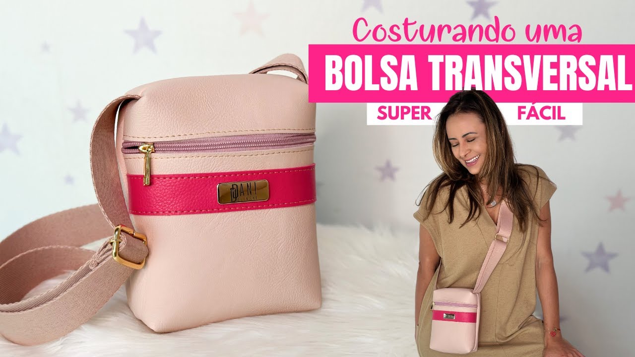 Bolsa Transversal Unissex Fácil de COSTURAR - Passo a passo - DIY - Costura Criativa para iniciantes