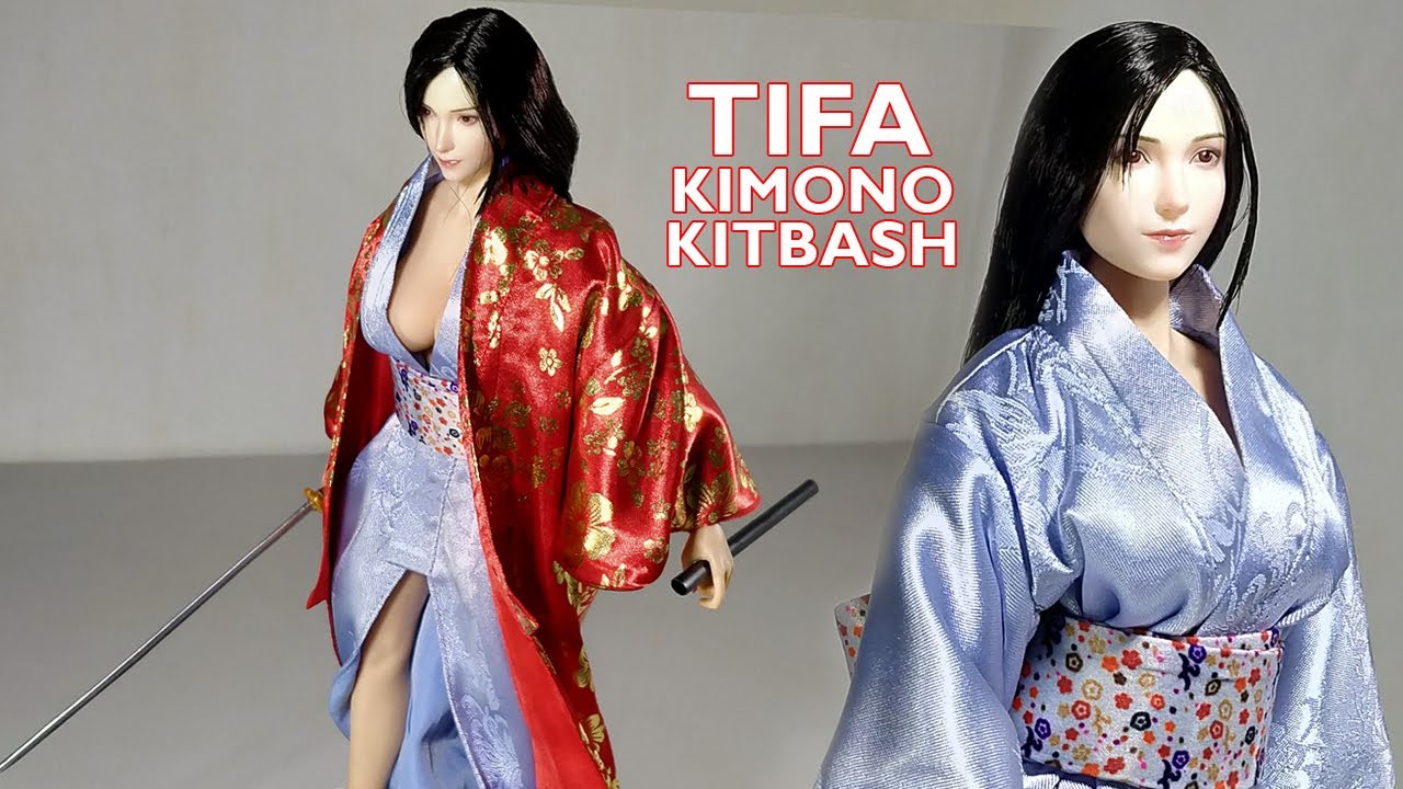 Tifa Lockhart Superduck 032A Kitbash Samurai Kimono i8toys 1/6 Scale Figurine Final Fantasy 7 Remake
