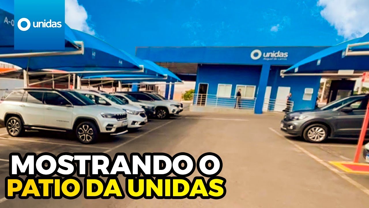 Mostrando os carros da unidas no pátio