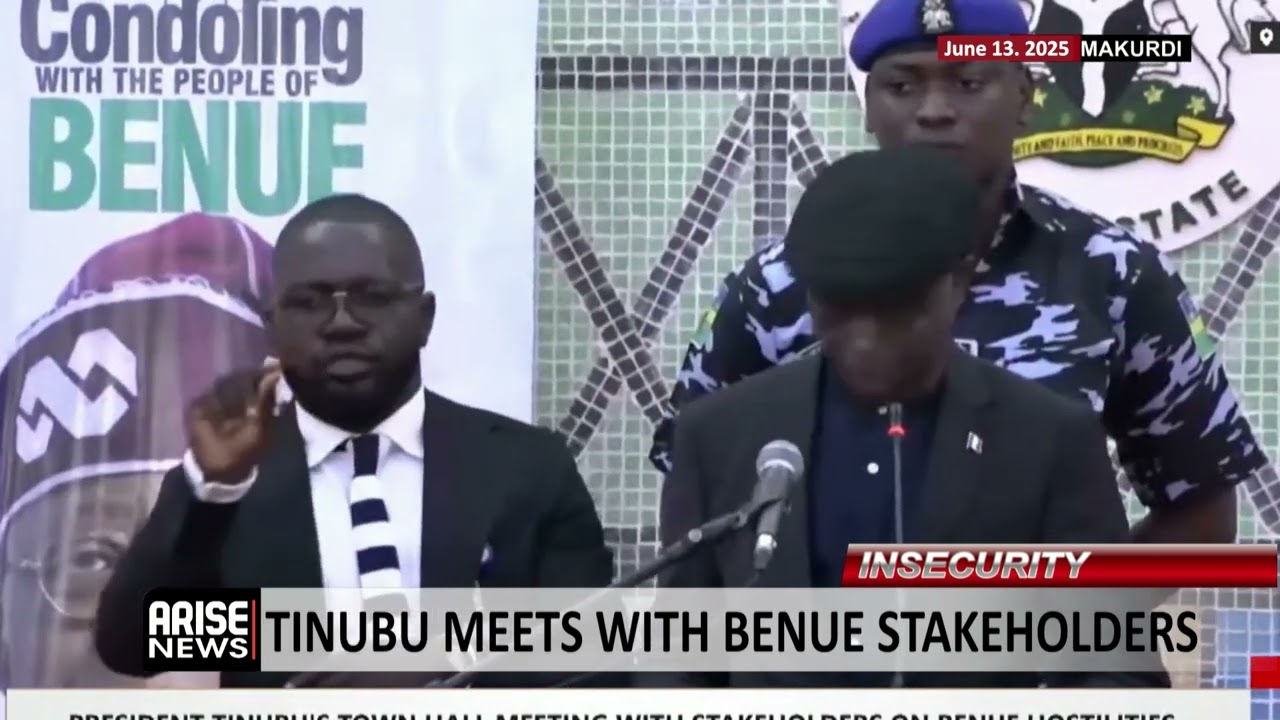 BENUE STATE GOVERNOR HYACINTH ALIA SPEAKS ON INSECURITY IN BENUE STATE