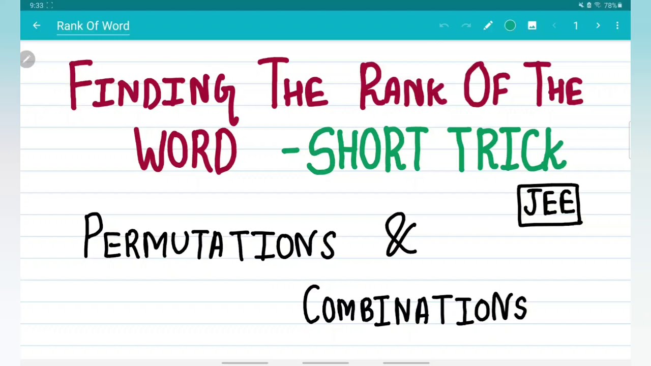 HOW TO FIND RANK OF A WORD IN THE DICTIONARY SHORT CUT // JEE/NDA/NA/CETs TRICKS
