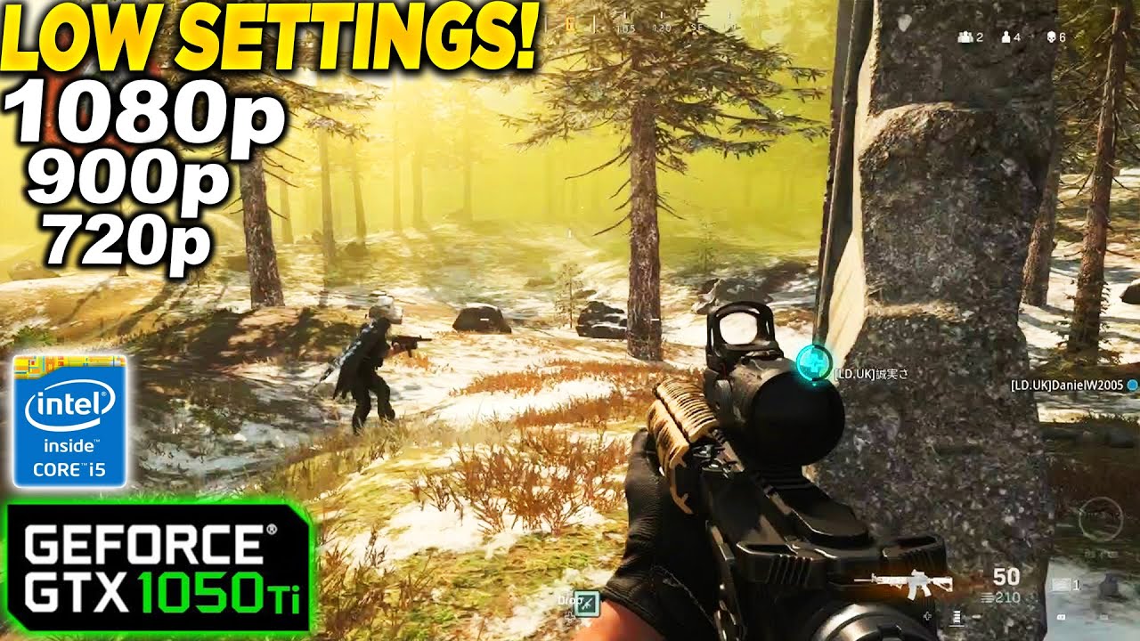 Warzone GTX 1050 Tİ + İ5 10400F 16GB RAM - 1080p 900p 720p Low, Settings