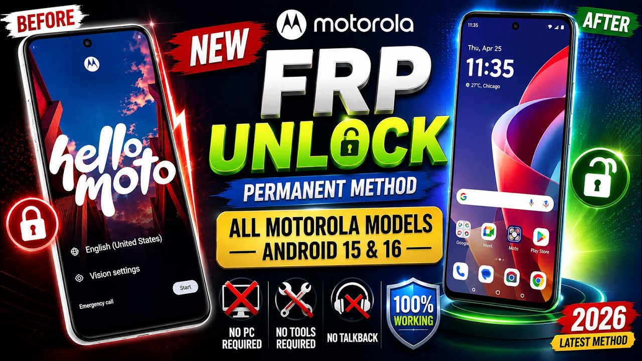 Motorola FRP Bypass 2026 | How to Remove Google Lock (Latest Security Patch) | No PC | Easy Method