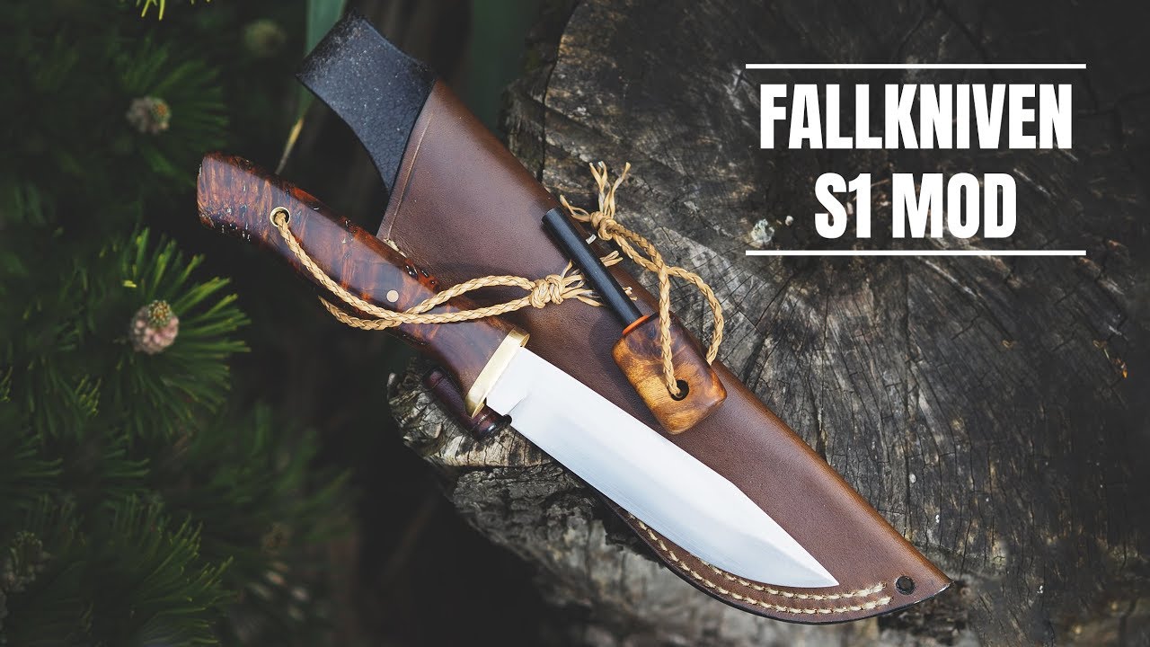 Knife making - FALLKNIVEN S1 MODIFICATION / restoration - stabilized wood handle