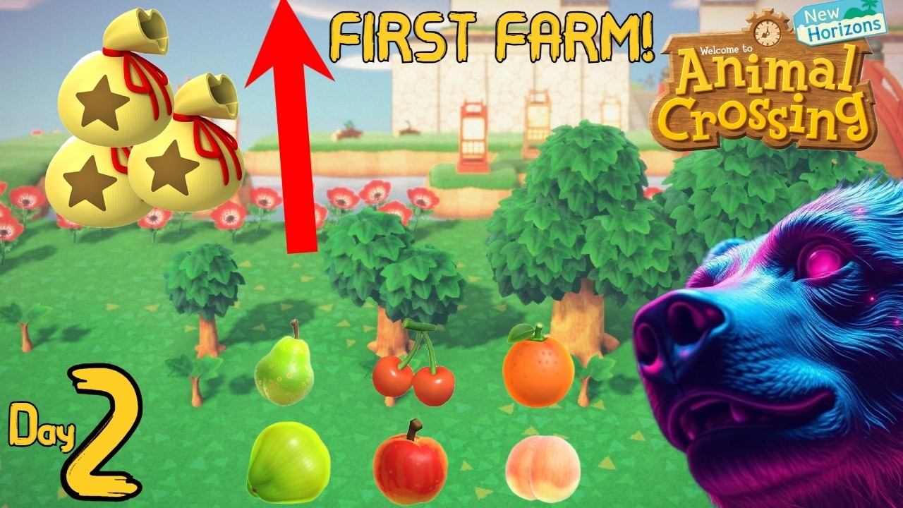 We’re Broke… So We’re Building a Money Farm | Animal Crossing Day 2