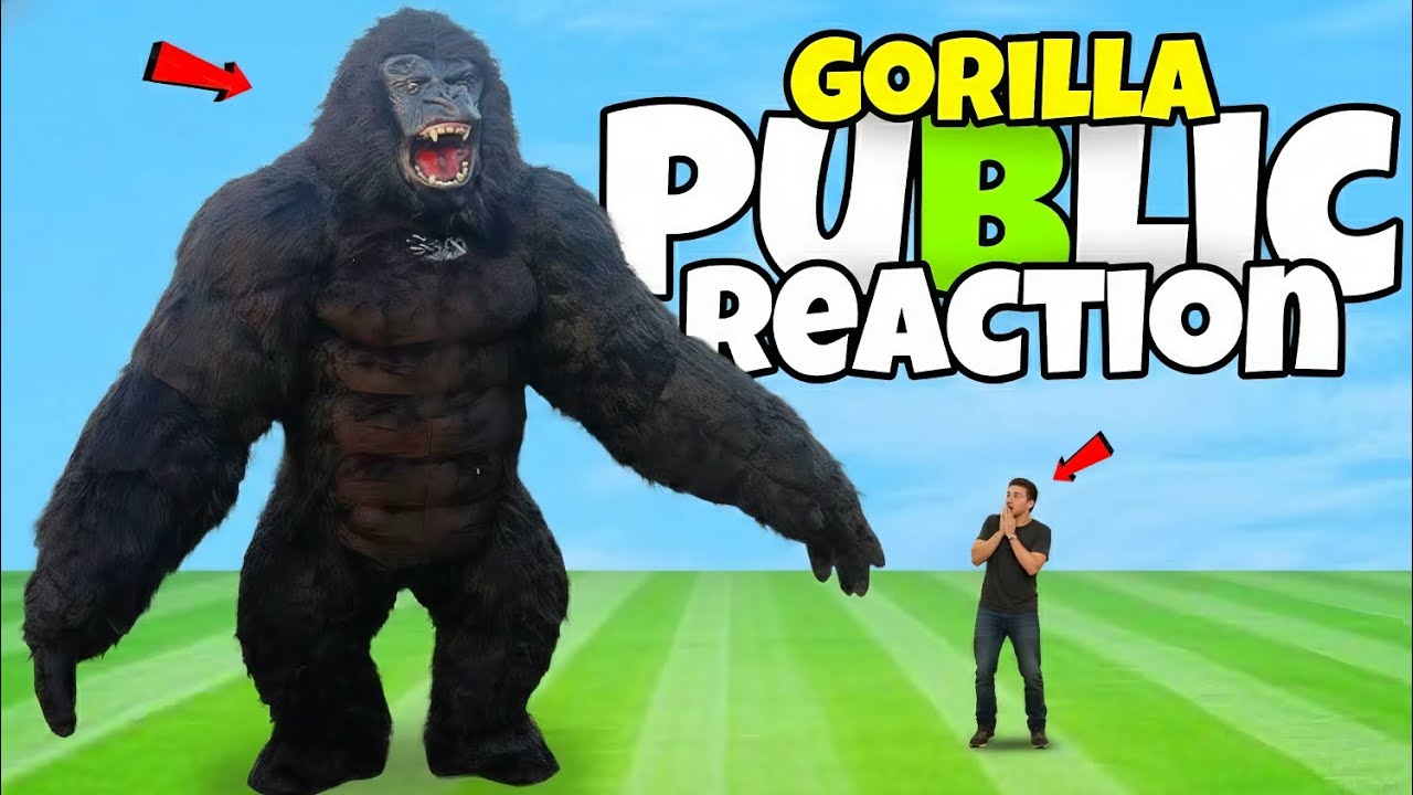 🔥 7feet gorilla aa gya park me public reaction unexpected 😅 | #trending #viral #popular #viralvideo