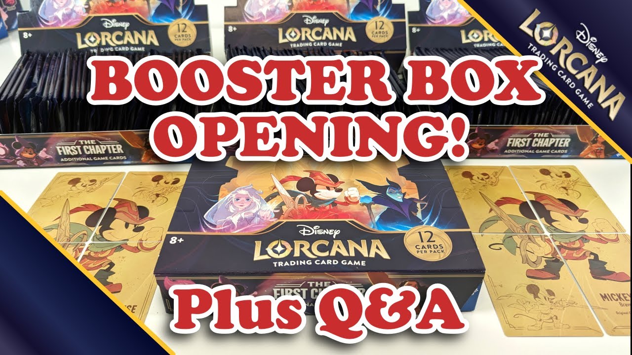 Unboxing Disney Lorcana Booster Box + Q&A | Epic Rapunzel Pull Reaction!