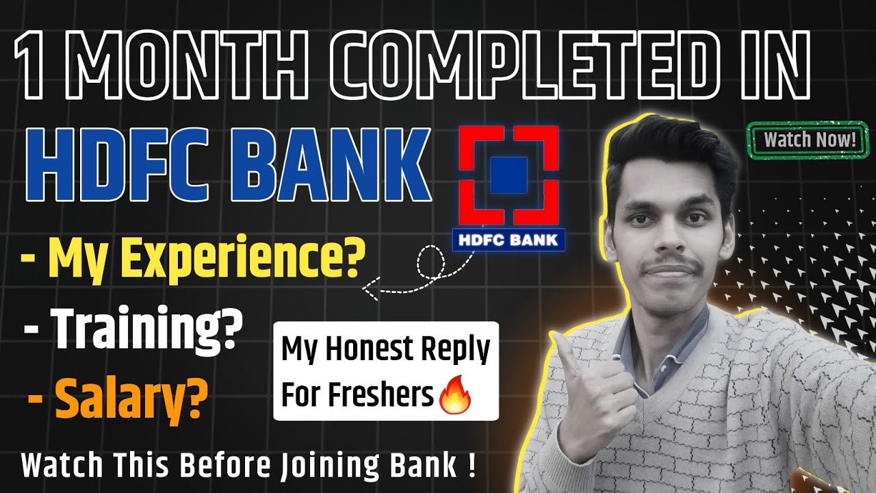 💼 My 1 Month EXPERIENCE In HDFC BANK 🙎&zwj;♂️📊 | Training? | Salary? | Private Bank JOBS In India #bank 