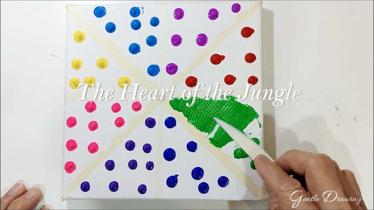 Gentle Lines | The Heart of the Jungle Acrylic Painting Process | Calm Art