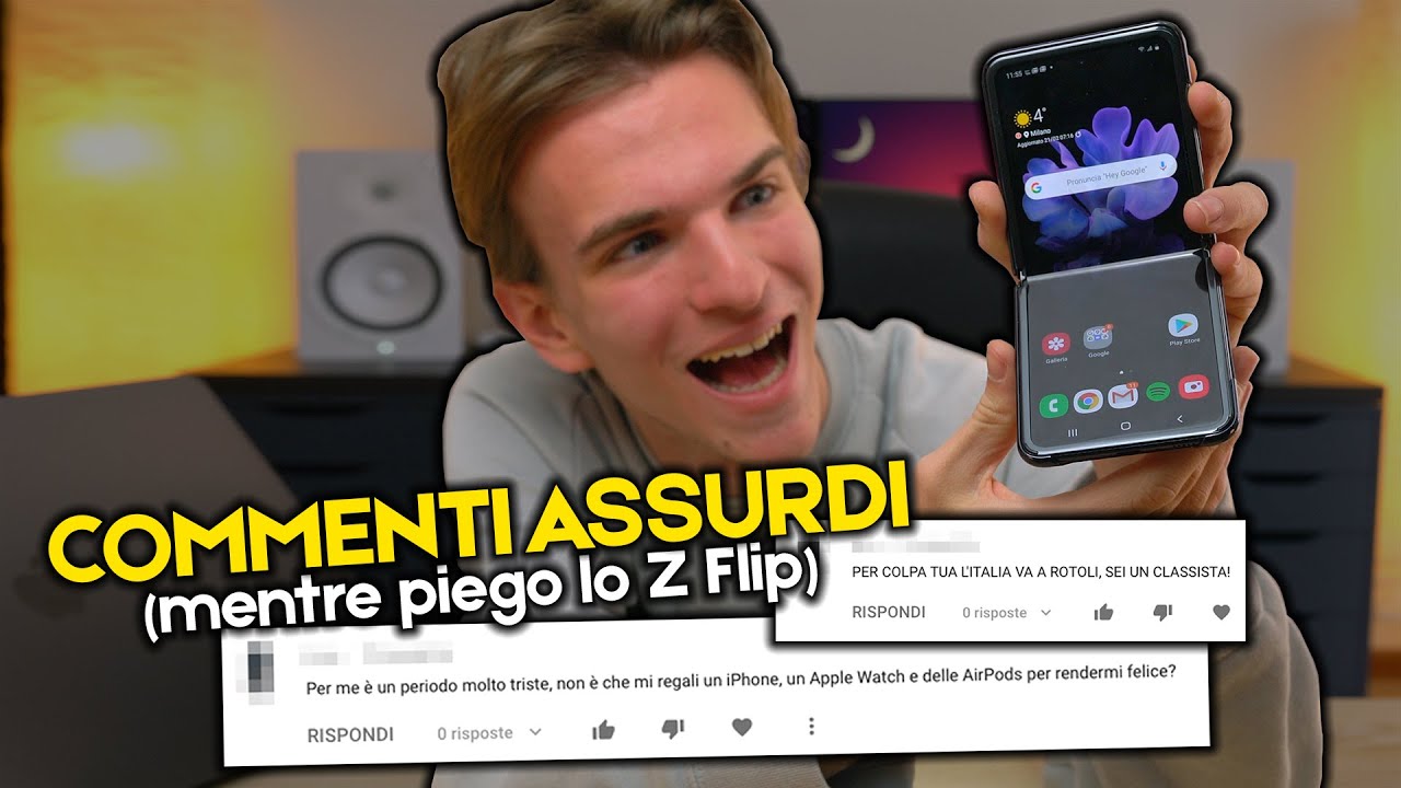 LEGGO COMMENTI DI HATERS (mentre piego lo z flip per tutto il video)