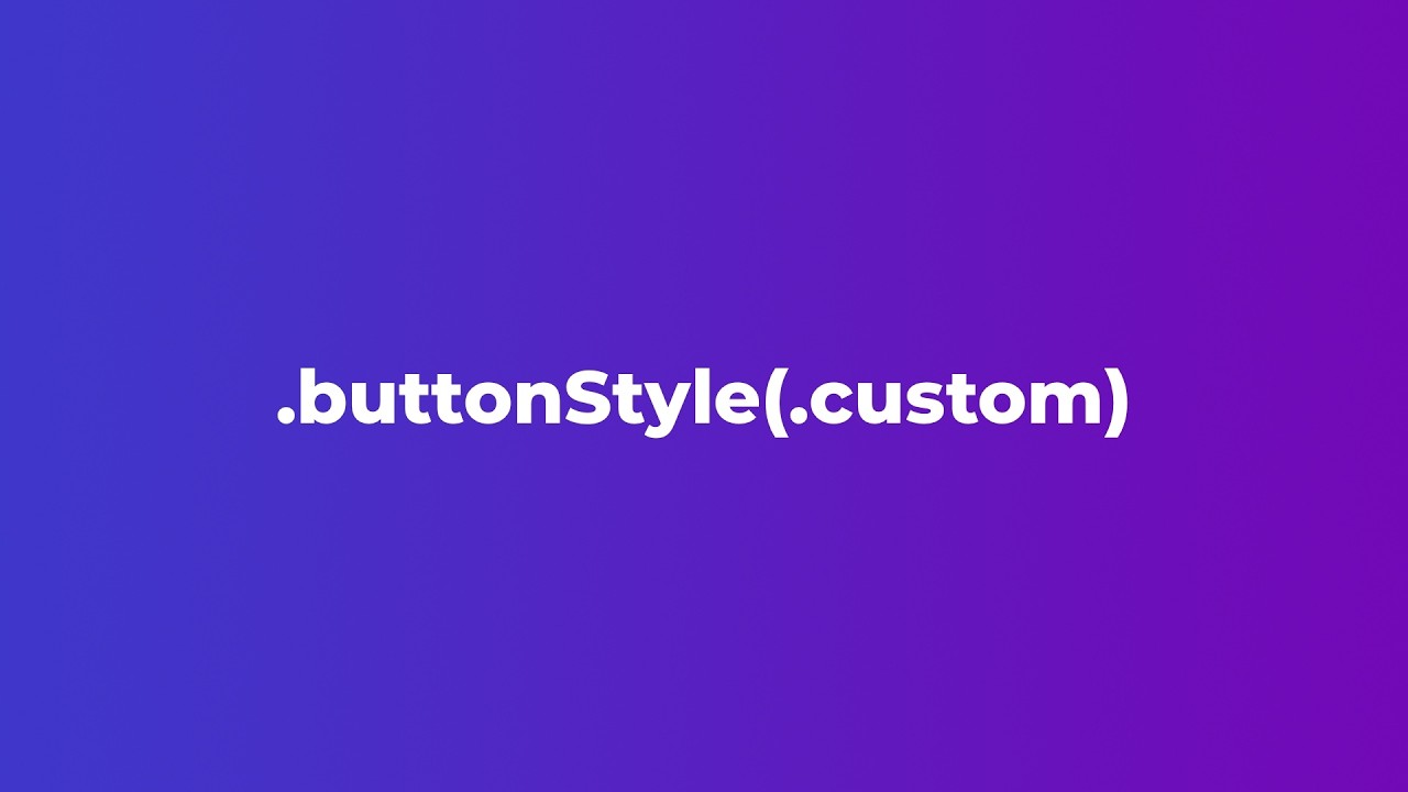 Как создать собственные стили кнопок! (SwiftUI)