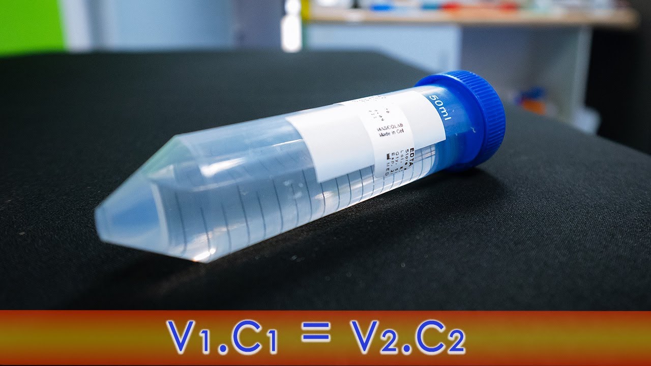 Cálculos usando V1C1=V2C2 / Guía de Preparación de Reactivos para Biología Molecular