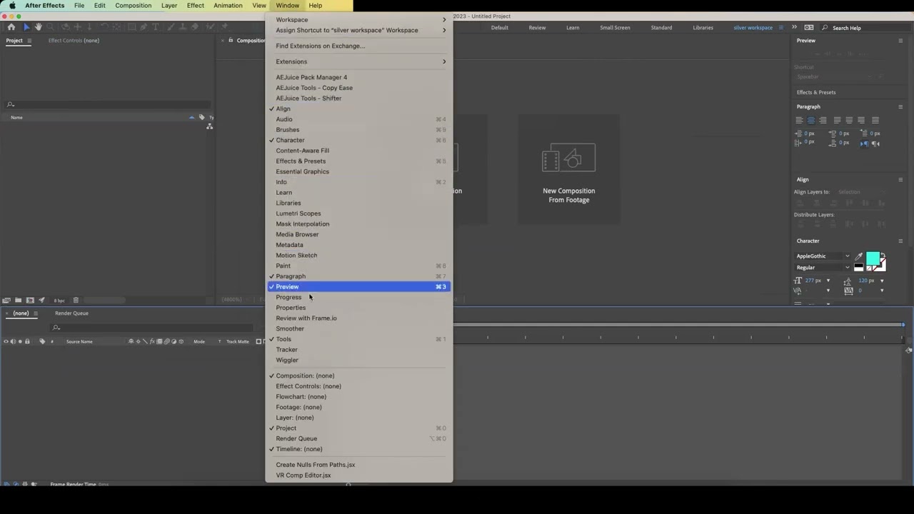After Effect CHAPTER 1   interface